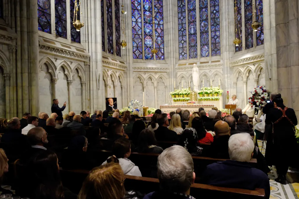 Attendees at a memorial service for Detective Steven McDonald at the Lady’s Chapel of St. Patrick’s Cathedral.