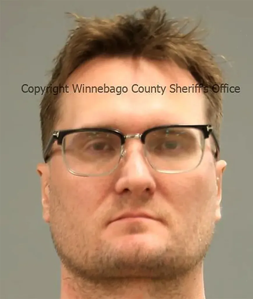Dr. Spencer Tepe's mugshot from the Winnebago County Sheriff's Office.