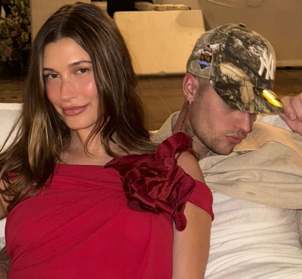 Hailey and Justin Bieber at a friend's wedding in Puerto Rico.