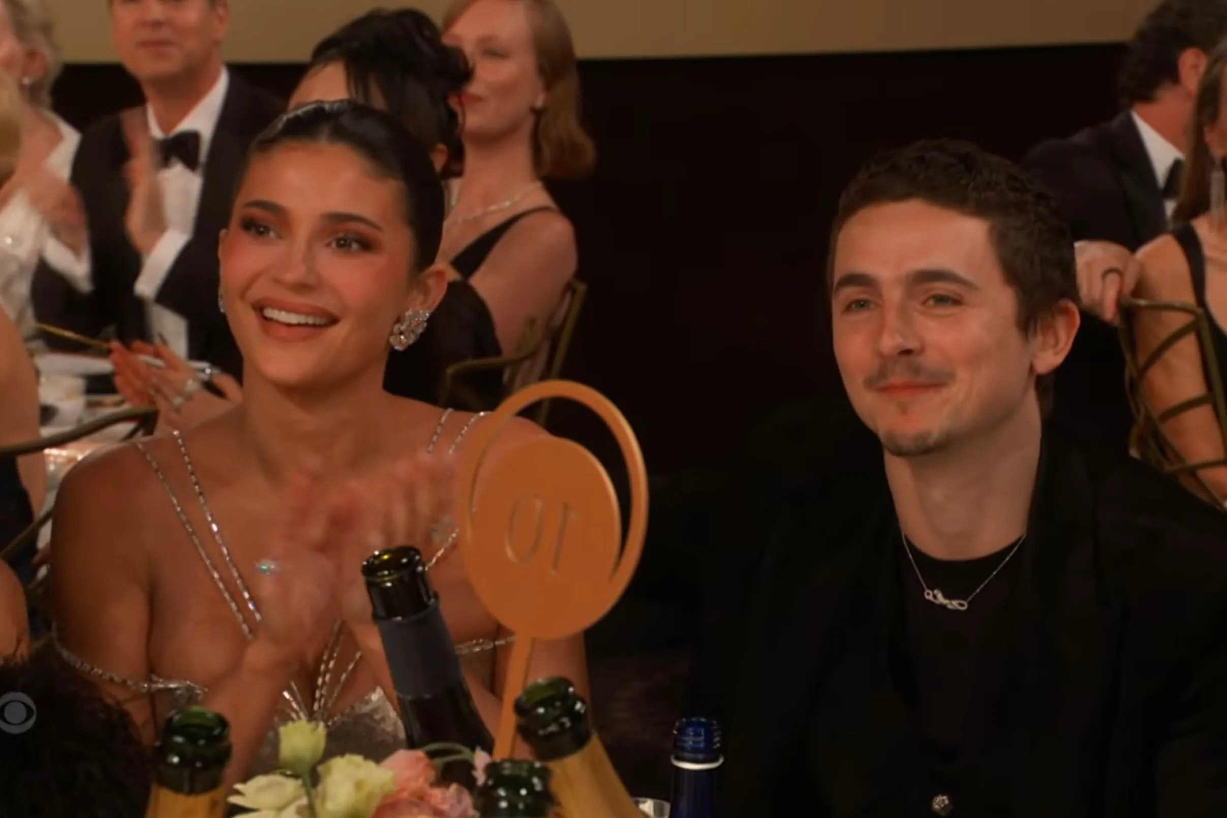 Kylie Jenner and Timothee Chalamet attend the 83rd Annual Golden Globe Awards.