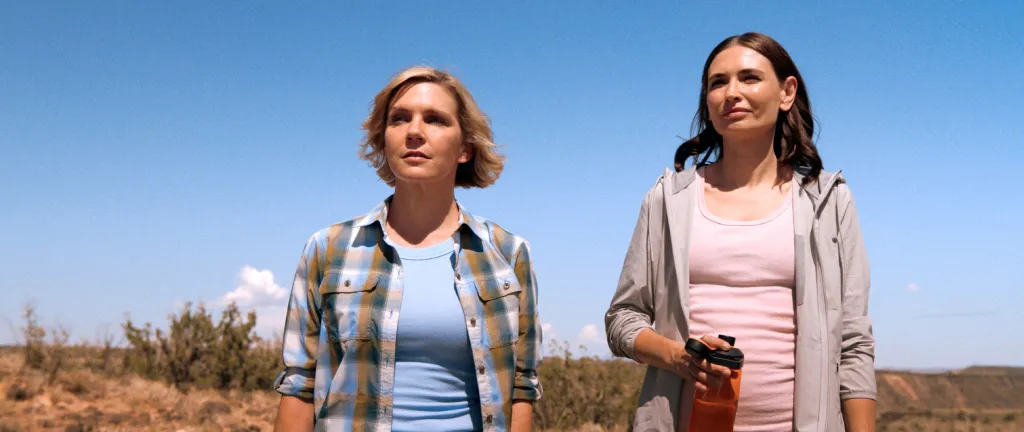 Rhea Seehorn, Karolina Wydra in "Pluribus." 