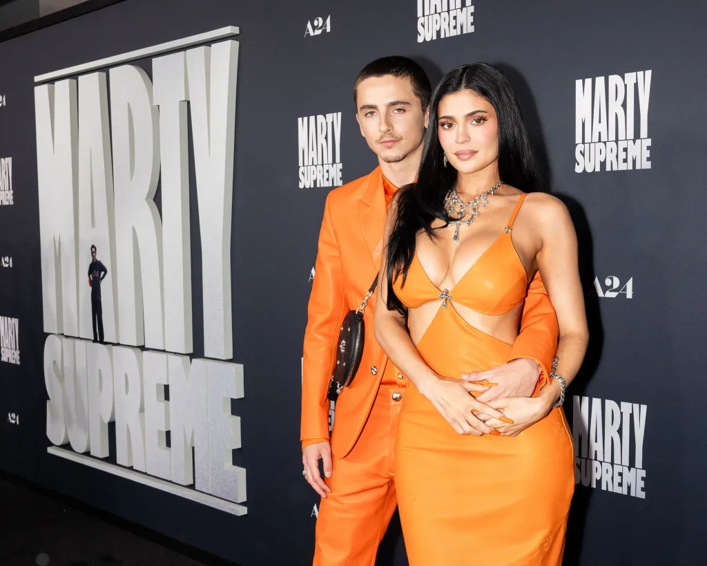 Timothée Chalamet and Kylie Jenner attend the "Marty Supreme" LA special screening.