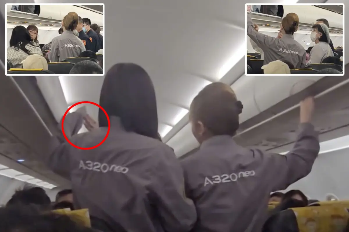 Angry, yelling passenger slaps a flight attendant on a packed plane