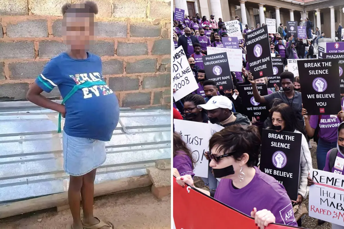 Horrifying picture of heavily pregnant young girl has outraged entire South Africa — as country endures severe child maternity crisis