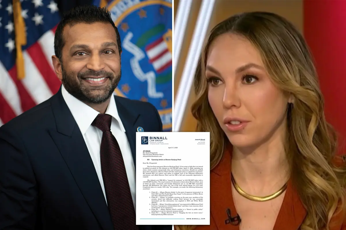 FBI Director Kash Patel threatens to sue The Atlantic over ‘categorically false’ report alleging excessive drinking