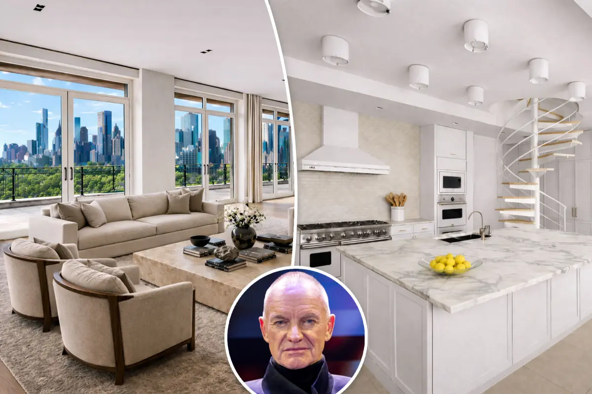 Sting’s former NYC penthouse asks $45M with his custom touches still intact — because no one ever moved in