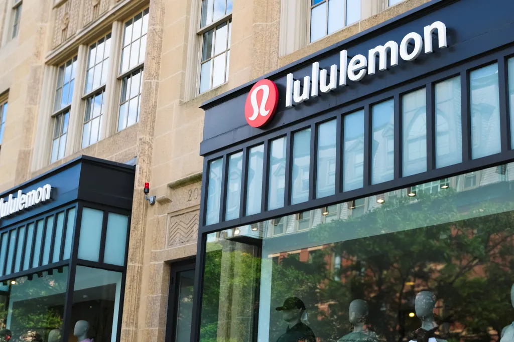 A Lululemon storefront.