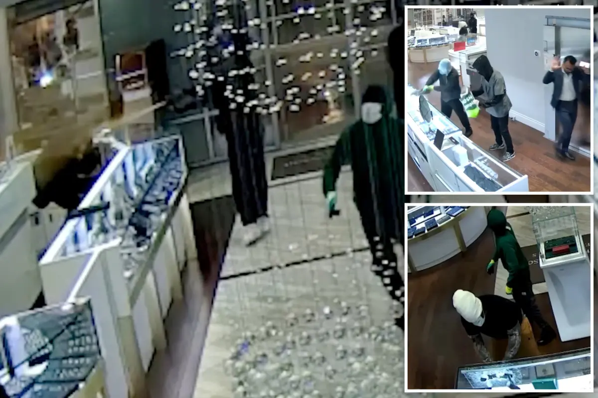 Moment hammer-wielding masked thieves raid Texas jewelry store in ‘mob-style’ hit