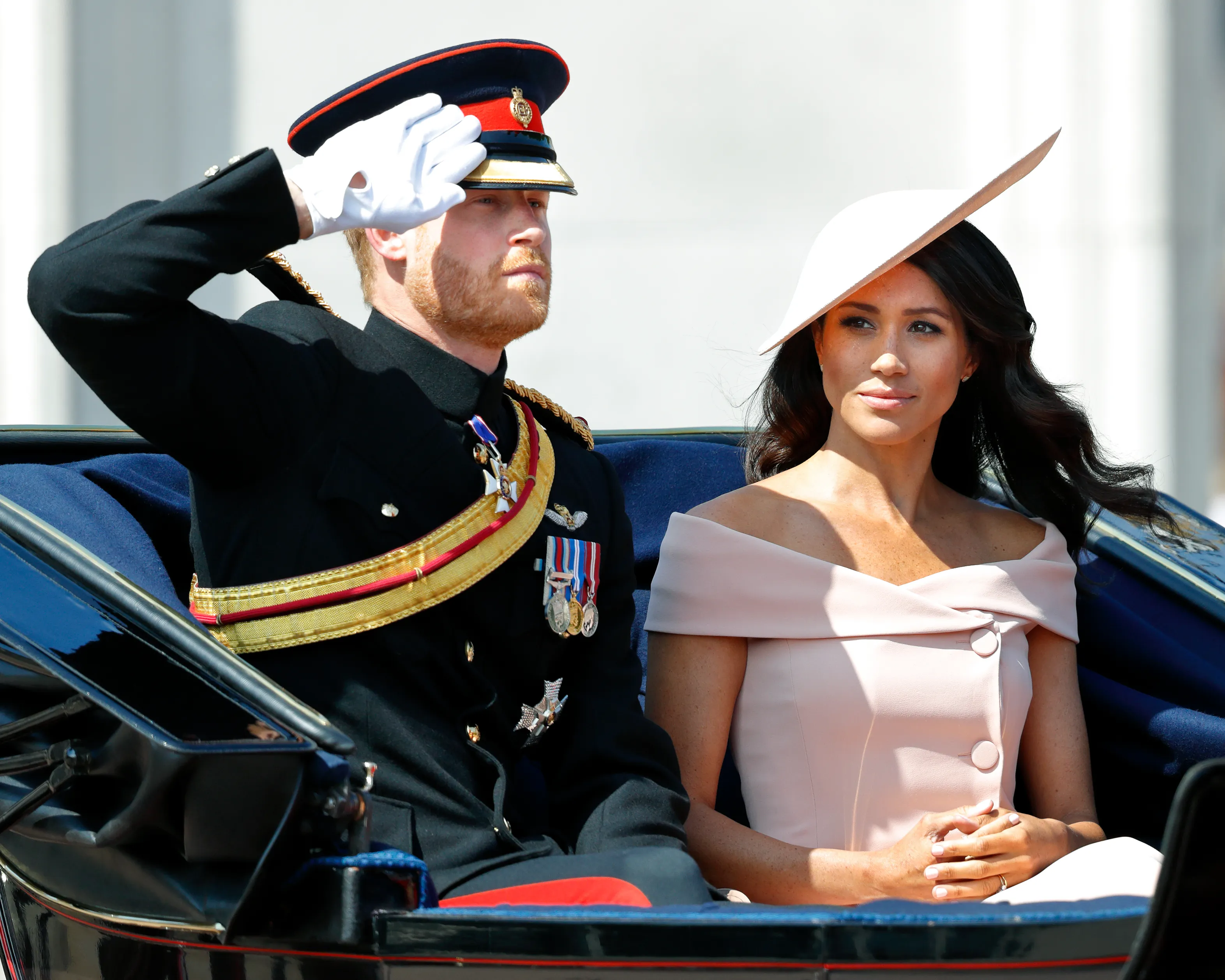 Prince Harry and Meghan Markle at Trooping the Colour 2018