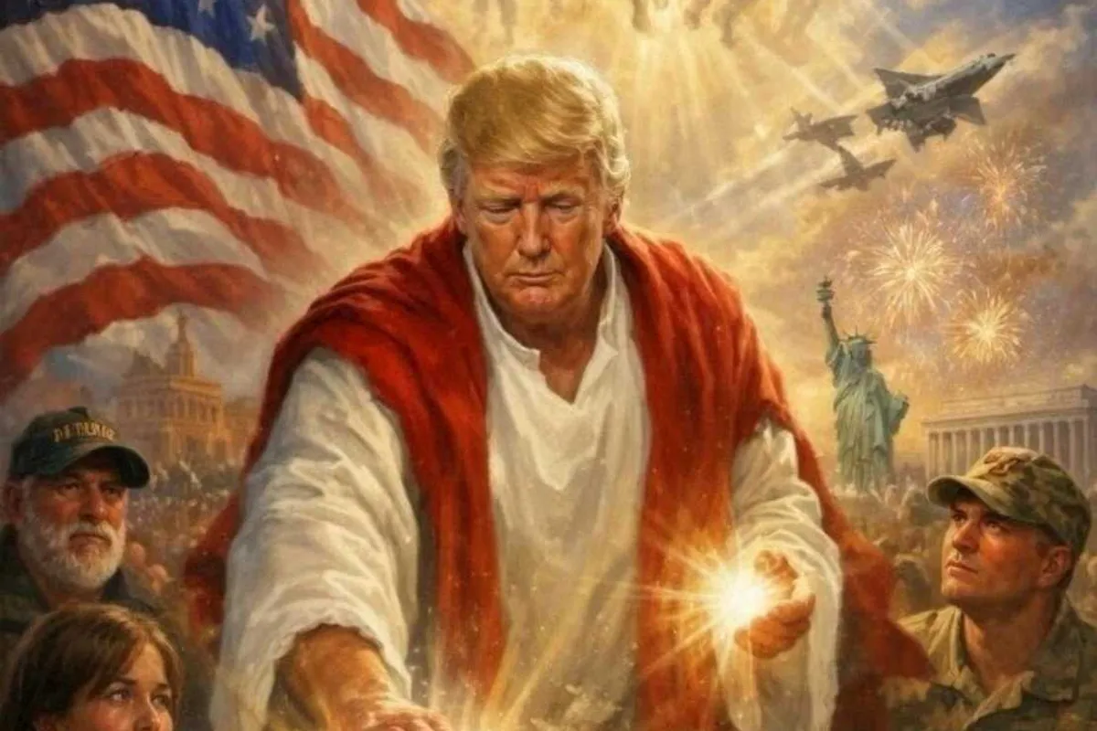 Creator of ‘blasphemous’ Jesus image is ‘riding Trump’s coattails’ as MAGA troll: expert