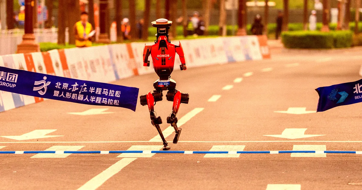 Chinese Humanoid Robot Runs Half Marathon, Beats Fastest Human Time in History