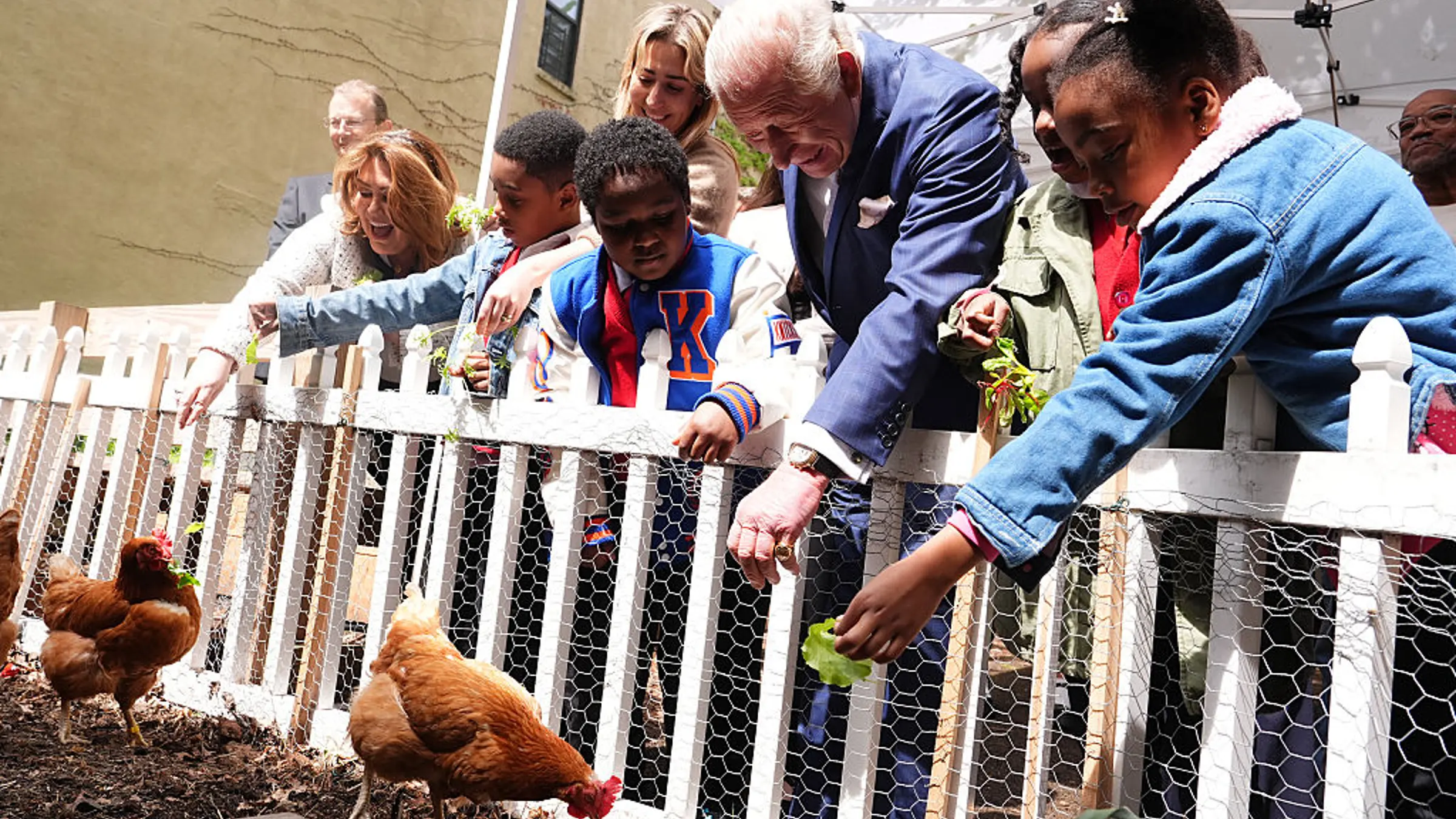 King Charles Spends an Afternoon with Students at an Urban Farm in Harlem