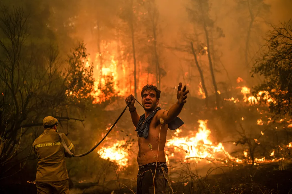 Man in fire.