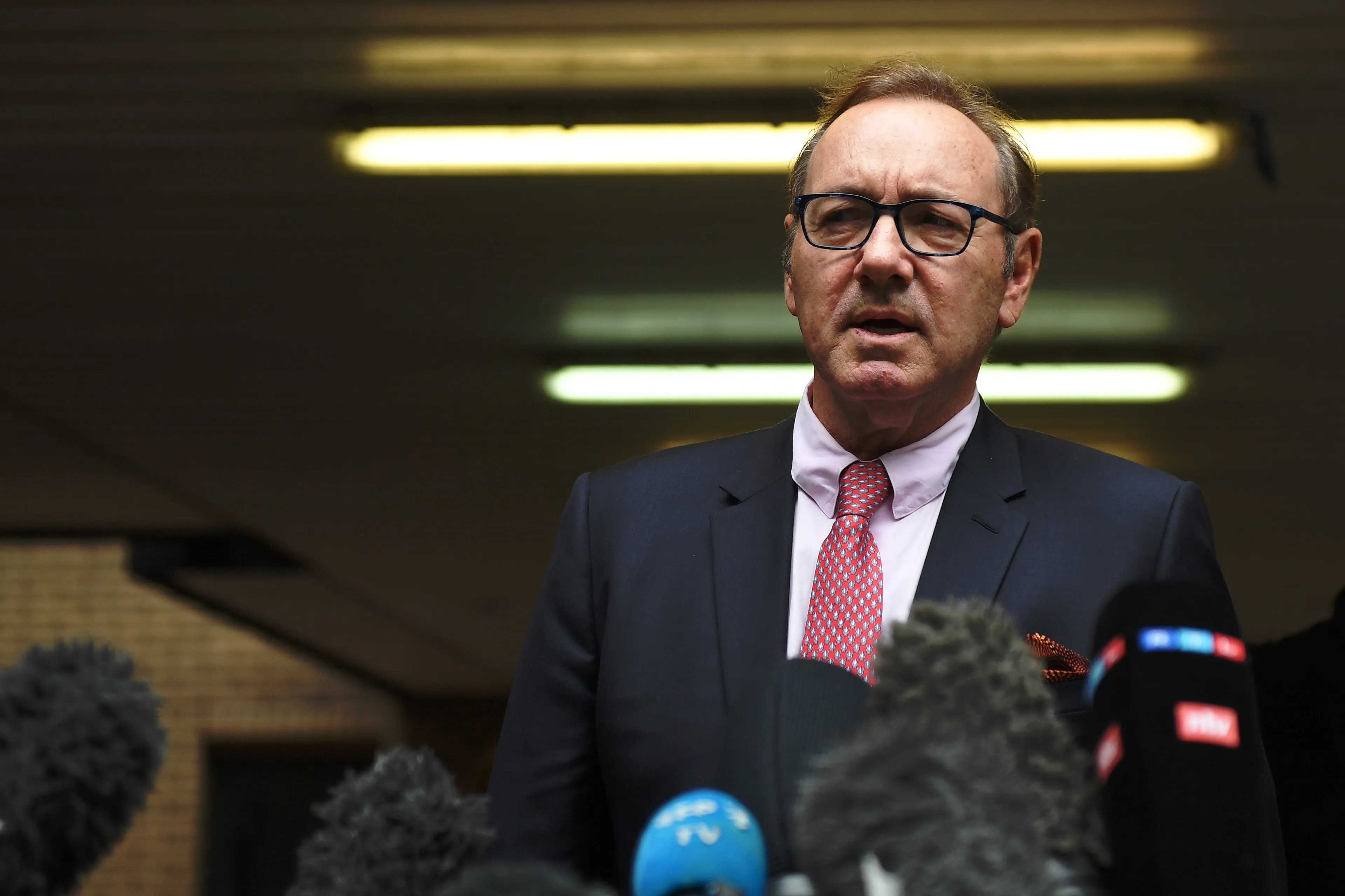 Kevin Spacey at Southwark Crown Court on July 26, 2023 in London