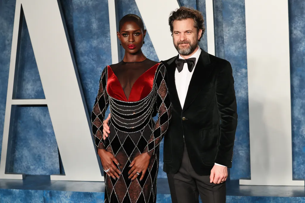Jodie Turner-Smith and Joshua Jackson at the 2023 Vanity Fair Oscar Party.