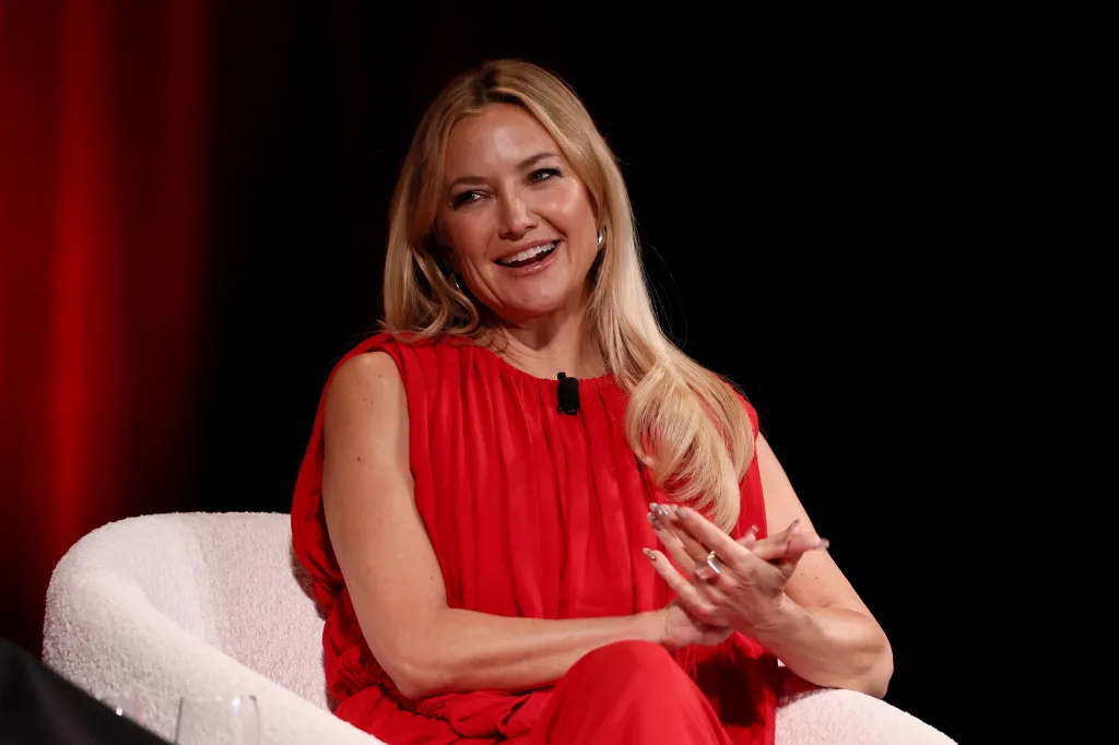 Kate Hudson speaking at the TIME100 Summit.