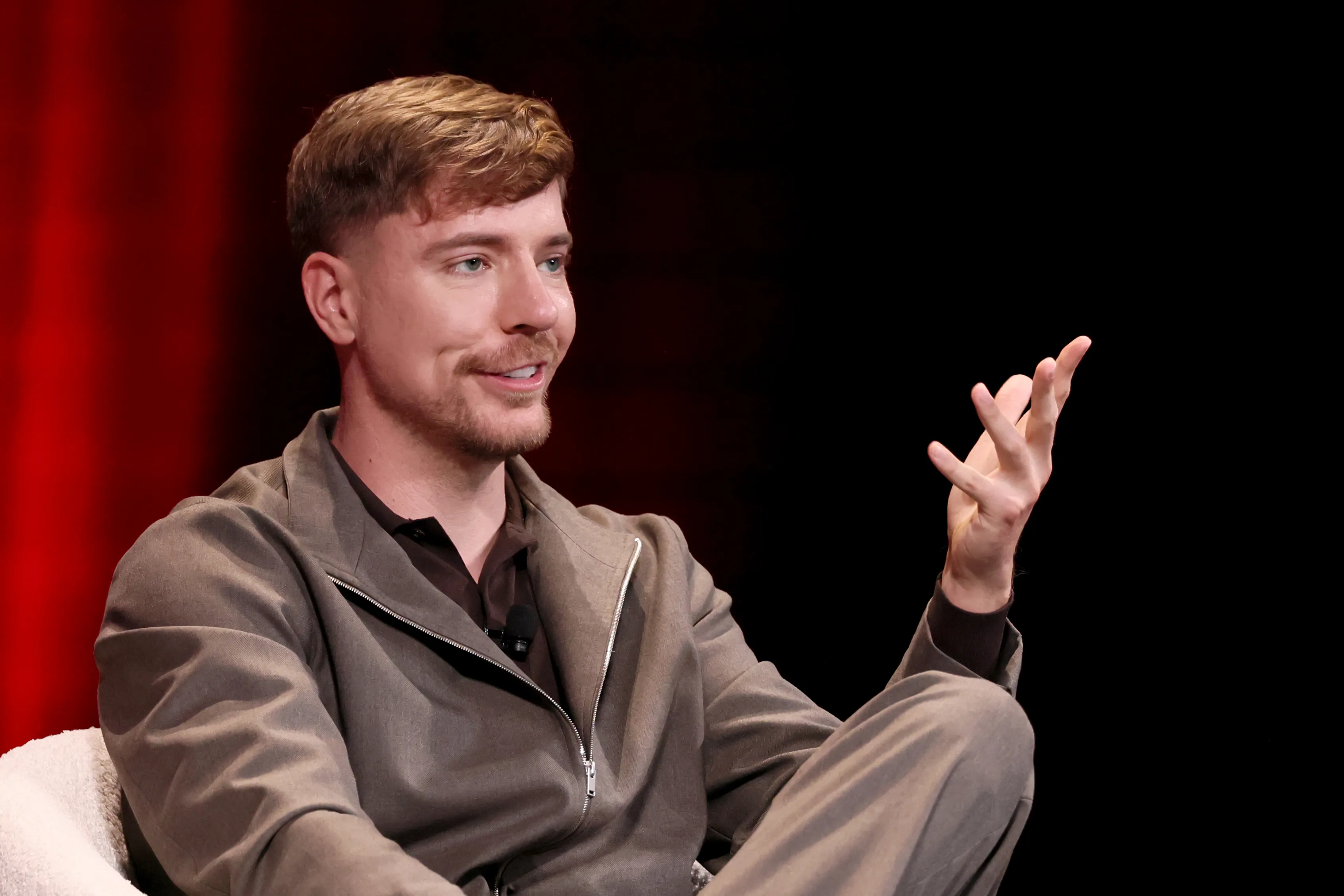 Jimmy Donaldson (MrBeast) speaks at the 2026 TIME100 Summit.