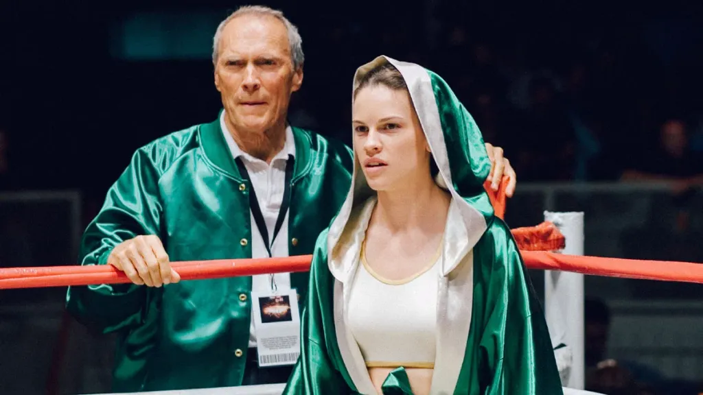Clint Eastwood and Hilary Swank in 