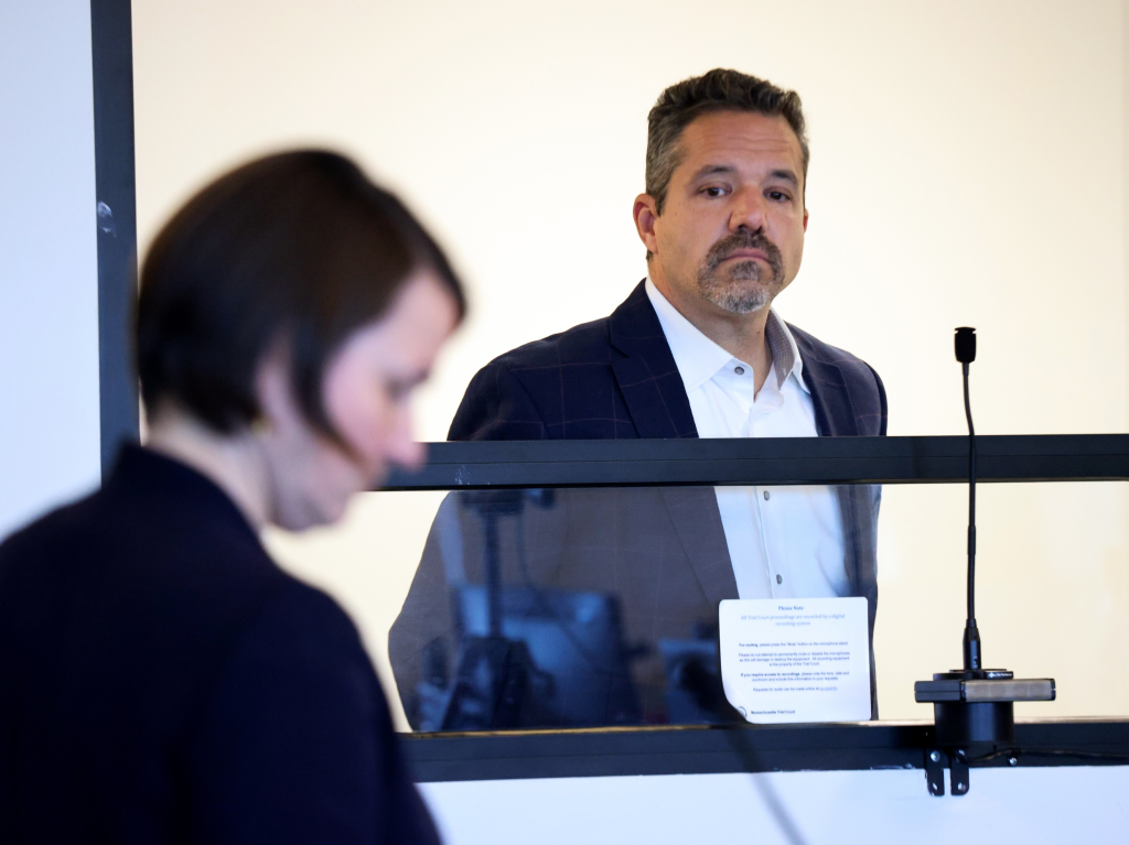 Disgraced Dr. Derrick Todd is arraigned at Middlesex County Superior Court on Jan. 17, 2025.