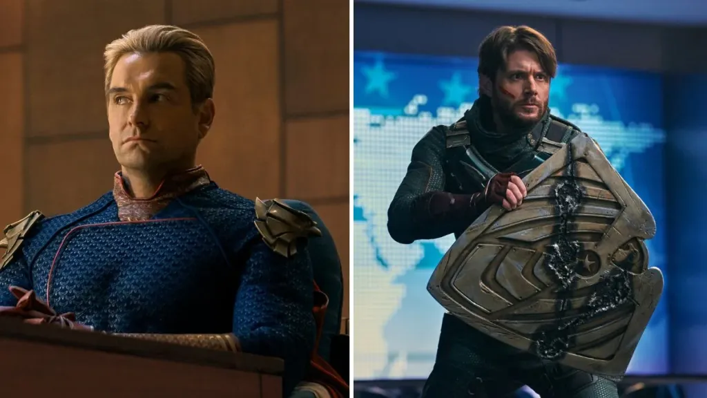 Antony Starr as Homelander and Jensen Ackles as Soldier Boy in