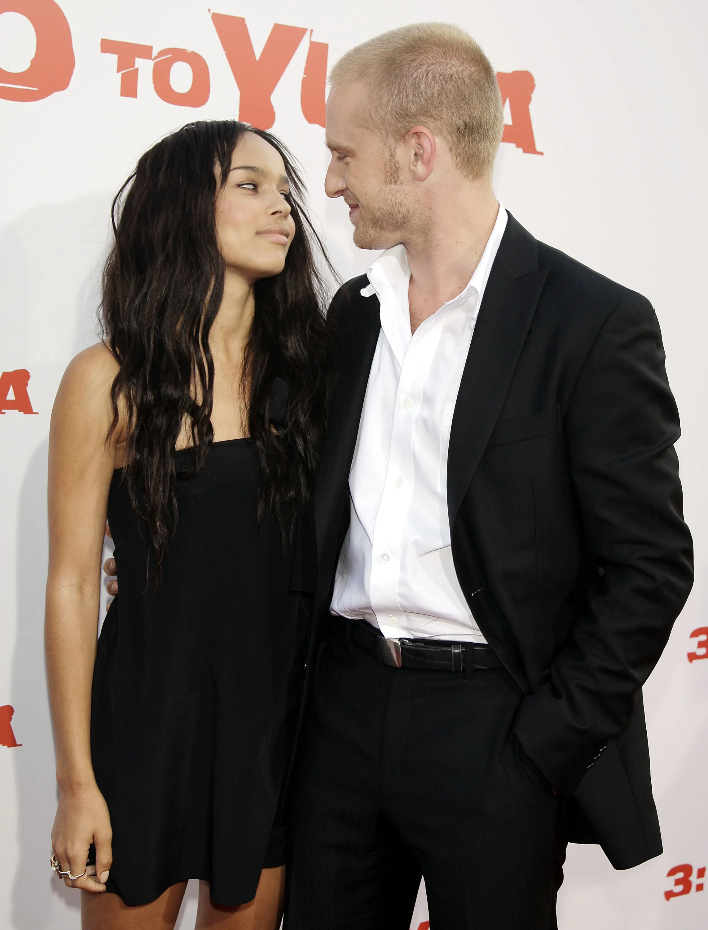 Zoe Kravitz and Ben Foster at the "3:10 to Yuma" premiere.
