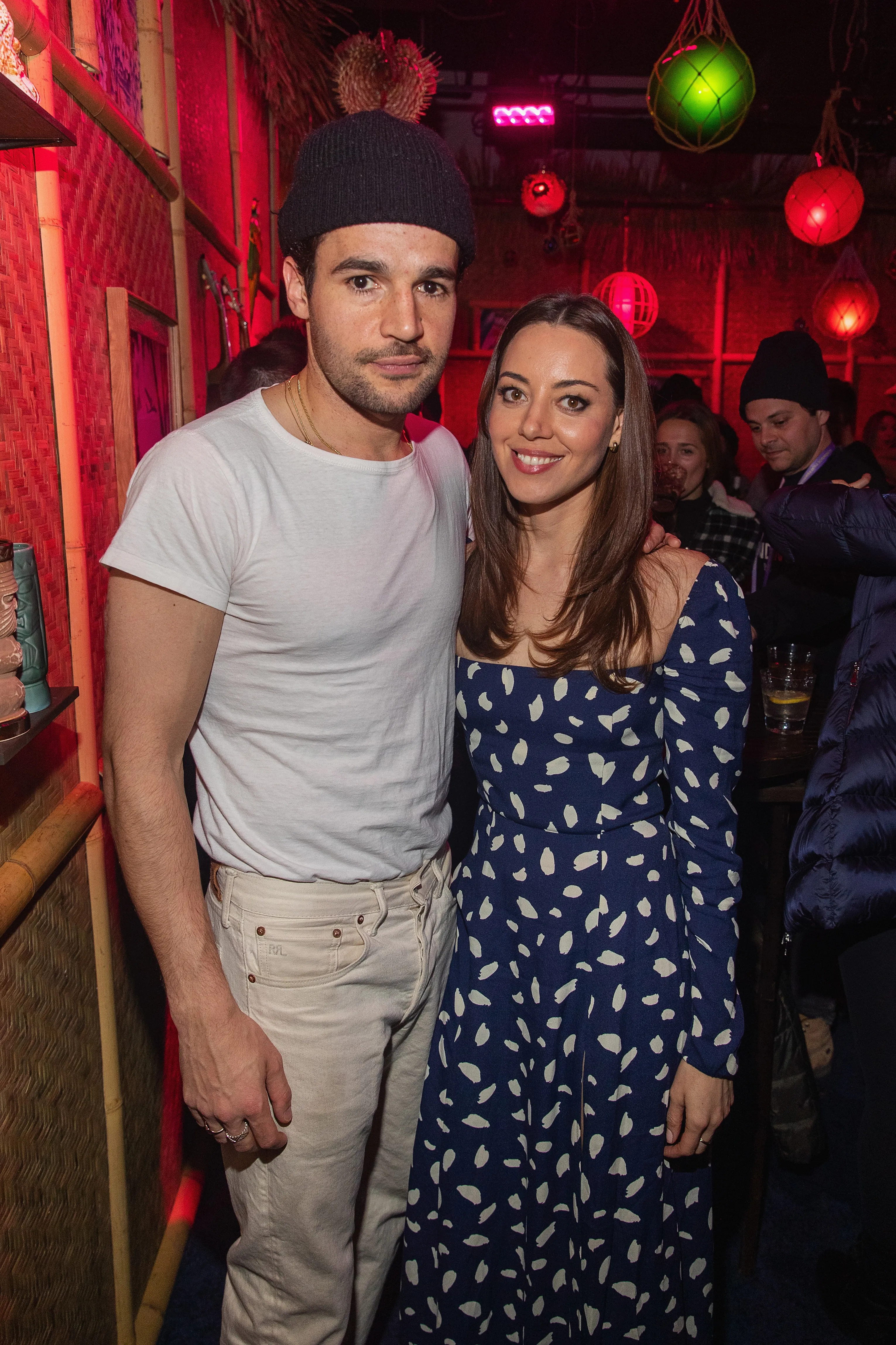 Aubrey Plaza and Christopher Abbott attending the "Black Bear" Premiere party.