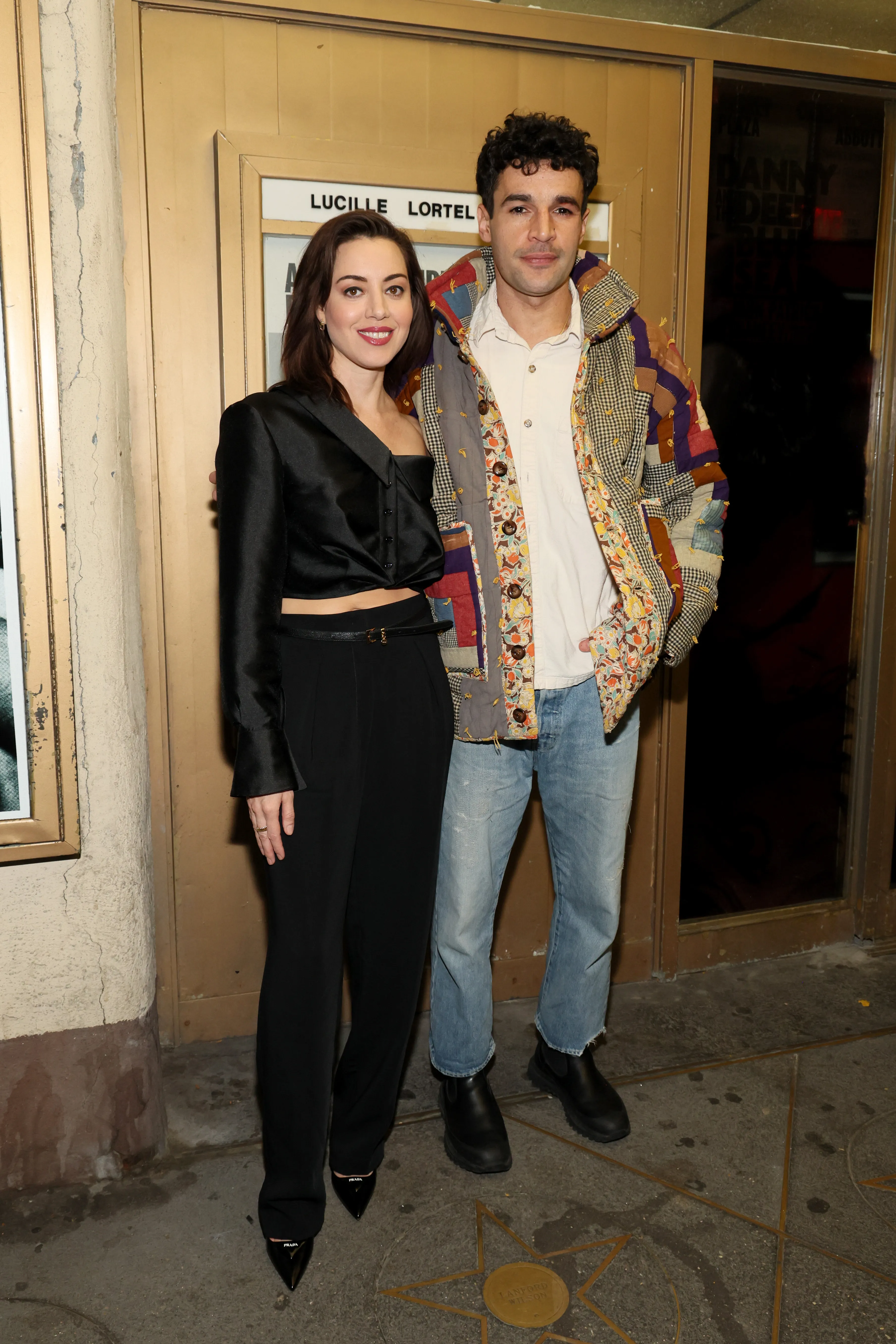 Aubrey Plaza and Christopher Abbott attending "Danny and the Deep Blue Sea" Opening Night.