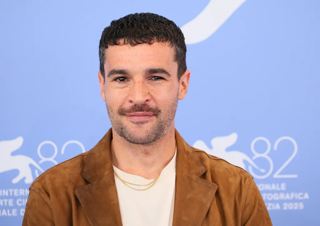 Christopher Abbott attending "The Testament Of Ann Lee" photocall at the 82nd Venice International Film Festival.