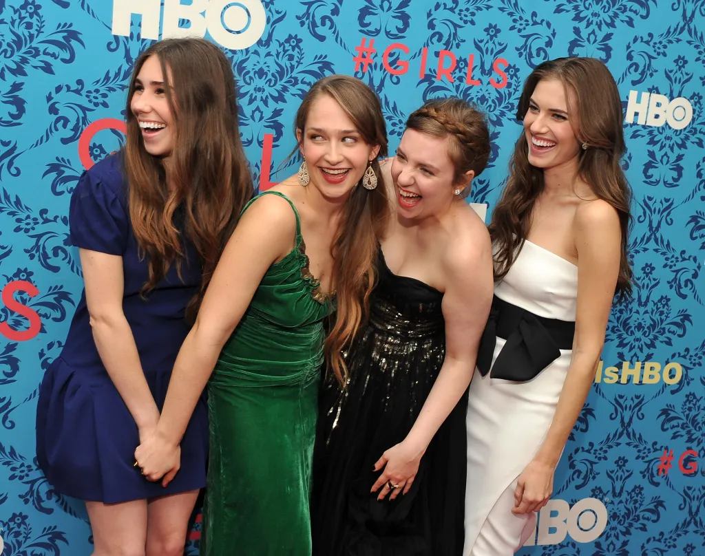 Actress Zosia Mamet, actress Jemima Kirke, actress/creator/executive producer Lena Dunham, and actress Allison Williams.