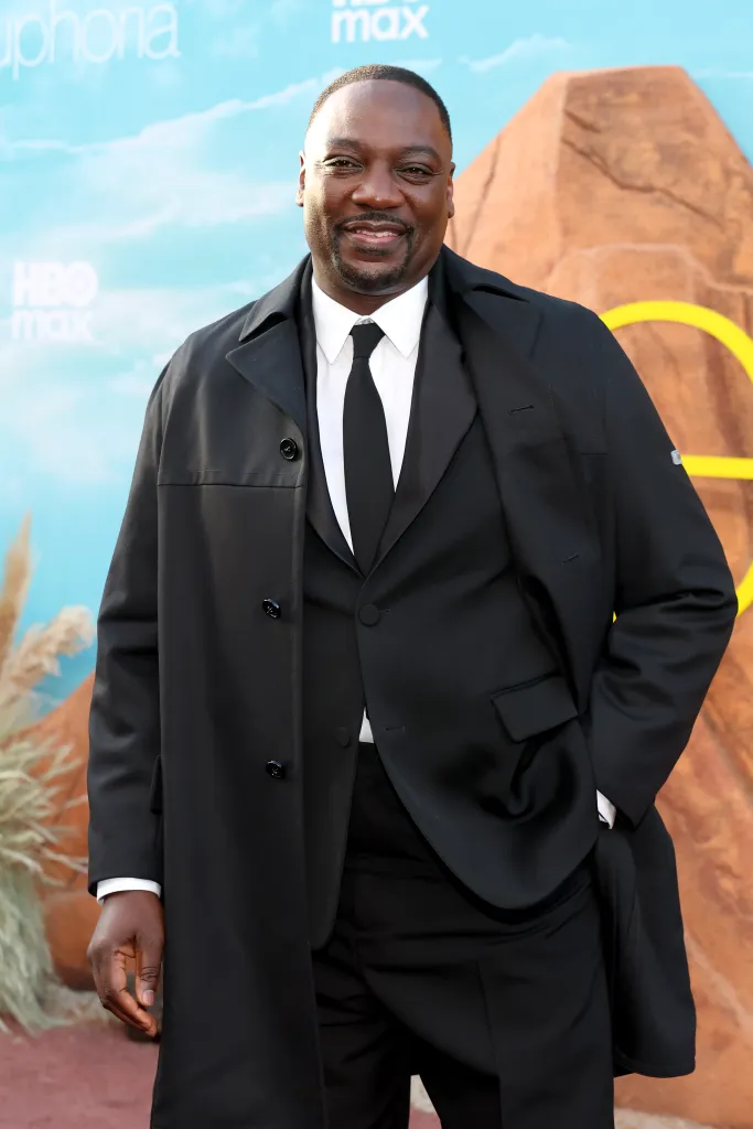 Adewale Akinnuoye-Agbaje on the red carpet for the "Euphoria" Season 3 premiere.