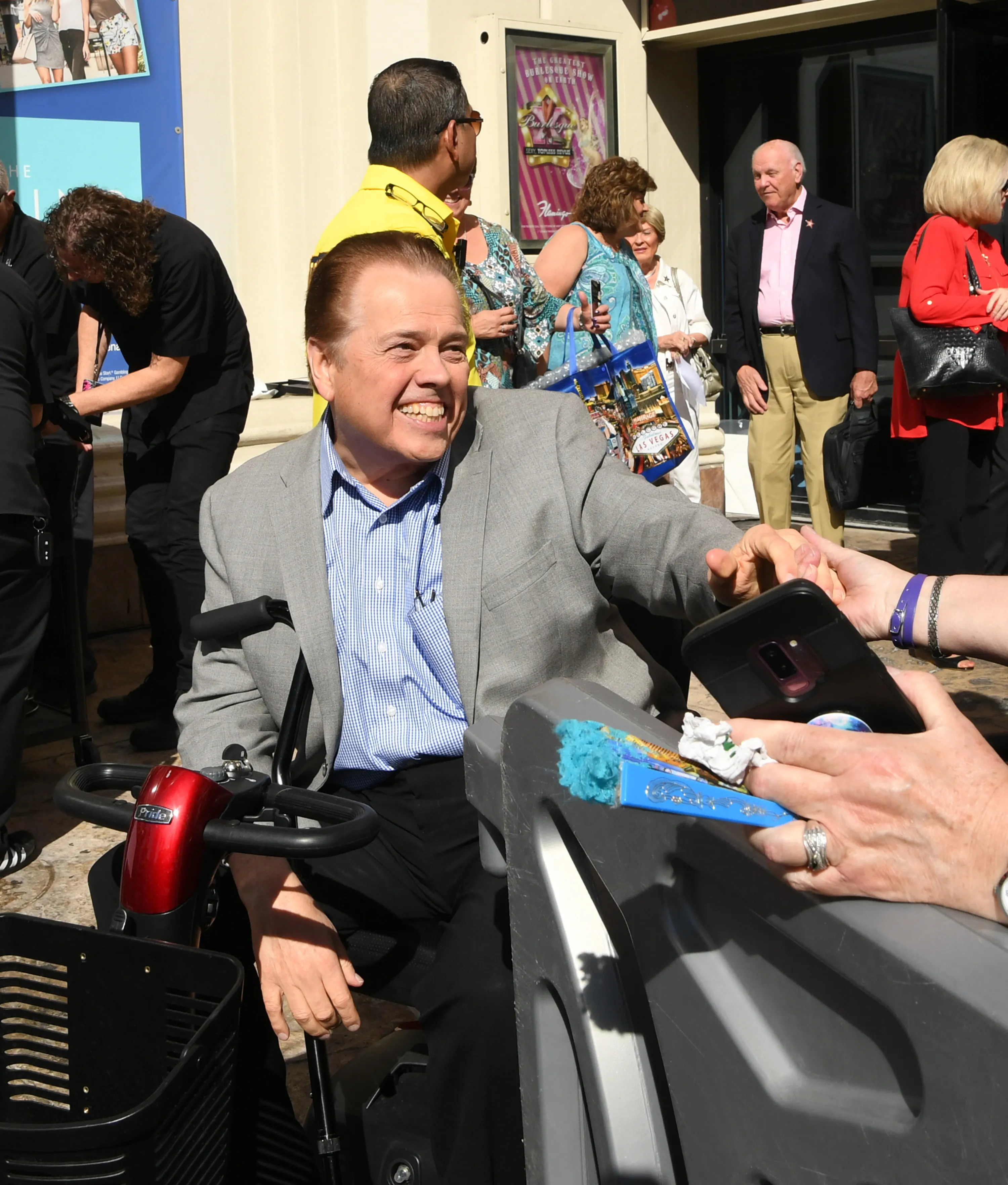 Alan Osmond at Marie and Donny's star ceremony on the Las Vegas strip in 2019