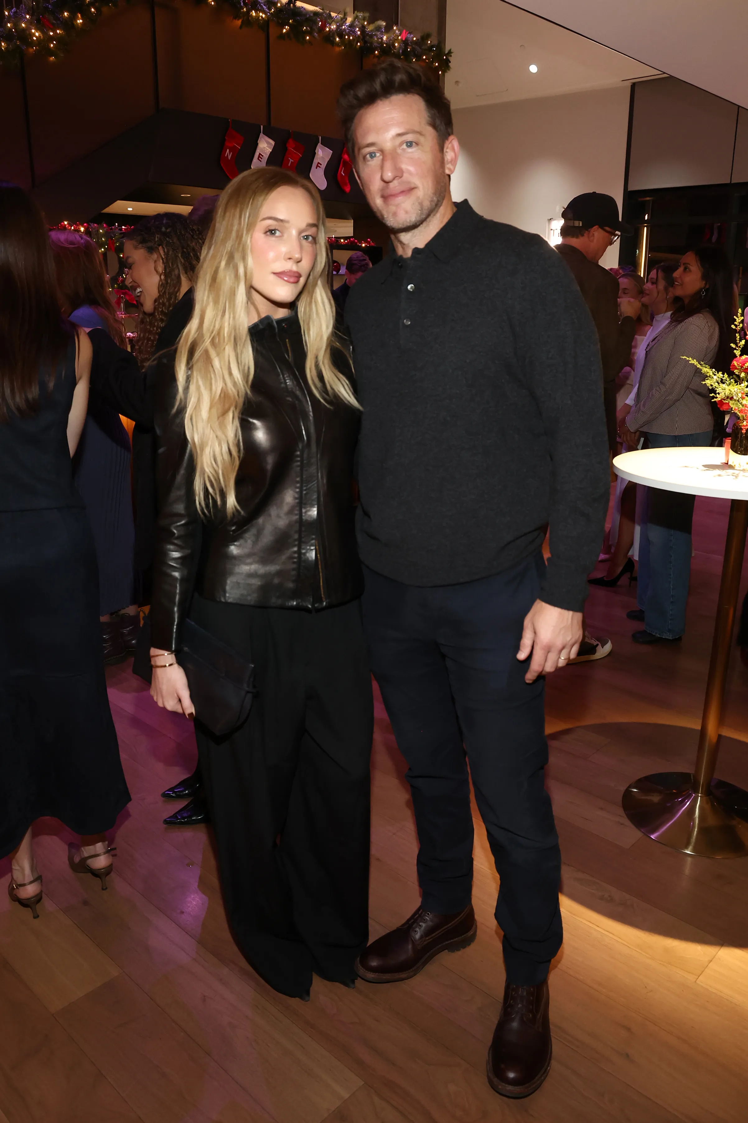 Alex Cooper and Matt Kaplan at the "Jingle Bell Heist" LA screening.