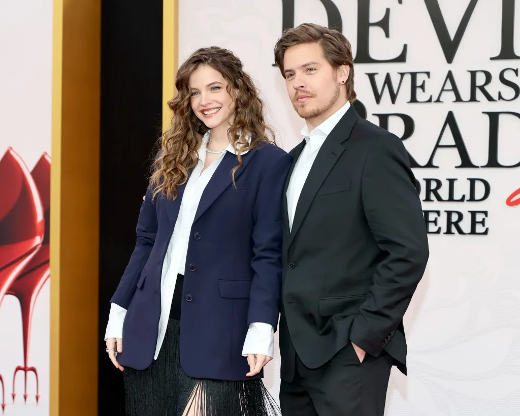 Barbara Sprouse and Dylan Sprouse attending "The Devil Wears Prada 2" New York Premiere.