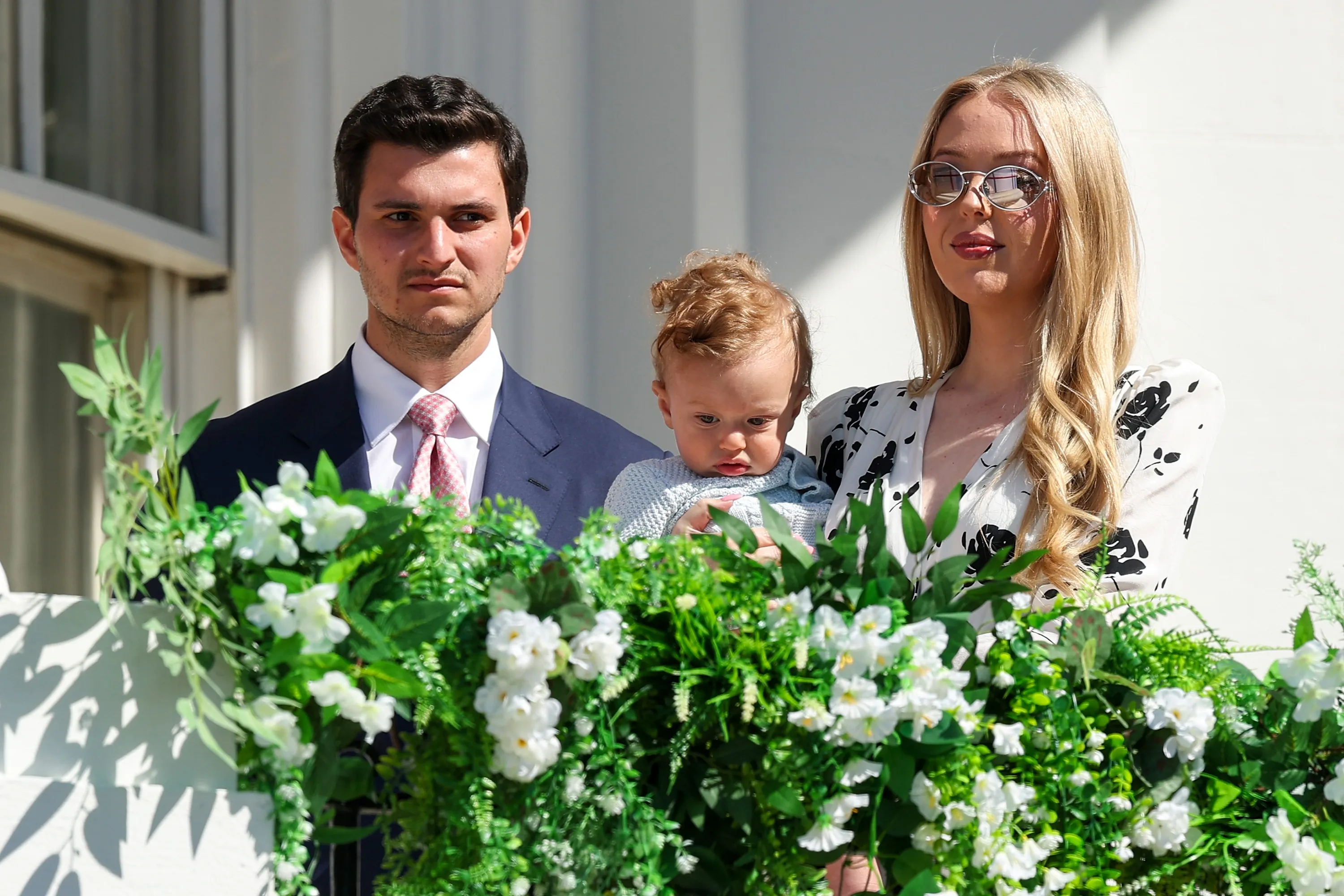 Tiffany Trump, Michael Boulos, and Alexander Trump Boulos attend the White House Easter Egg Roll.