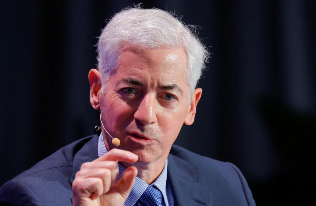 Bill Ackman, founder and CEO of Pershing Square Capital Management, speaking.