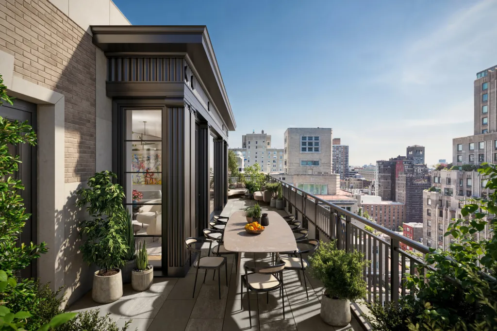 Outdoor space crowns the penthouse.