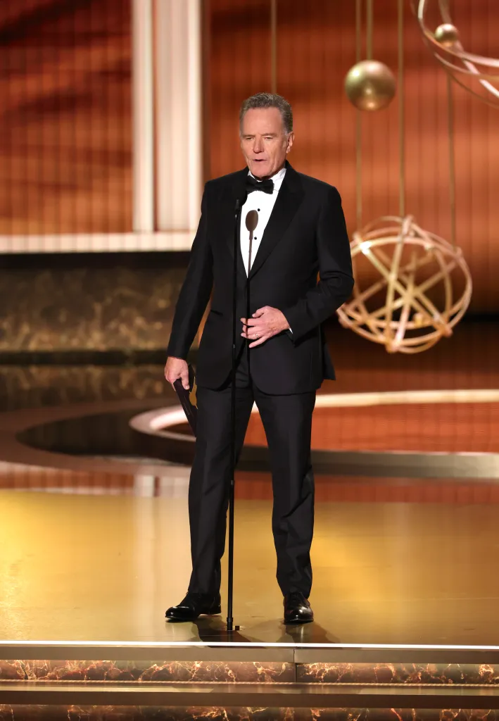 Bryan Cranston speaks onstage at the 77th Primetime Emmy Awards.