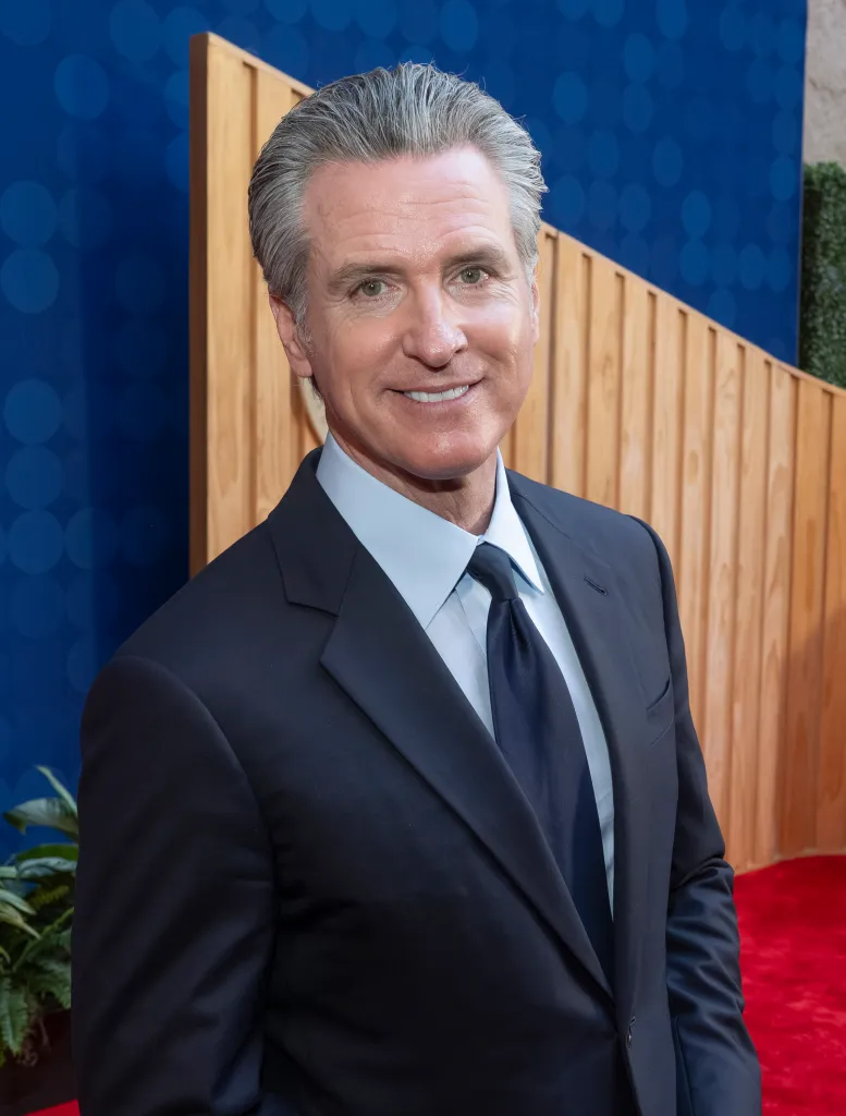 California Governor Gavin Newsom smiling.