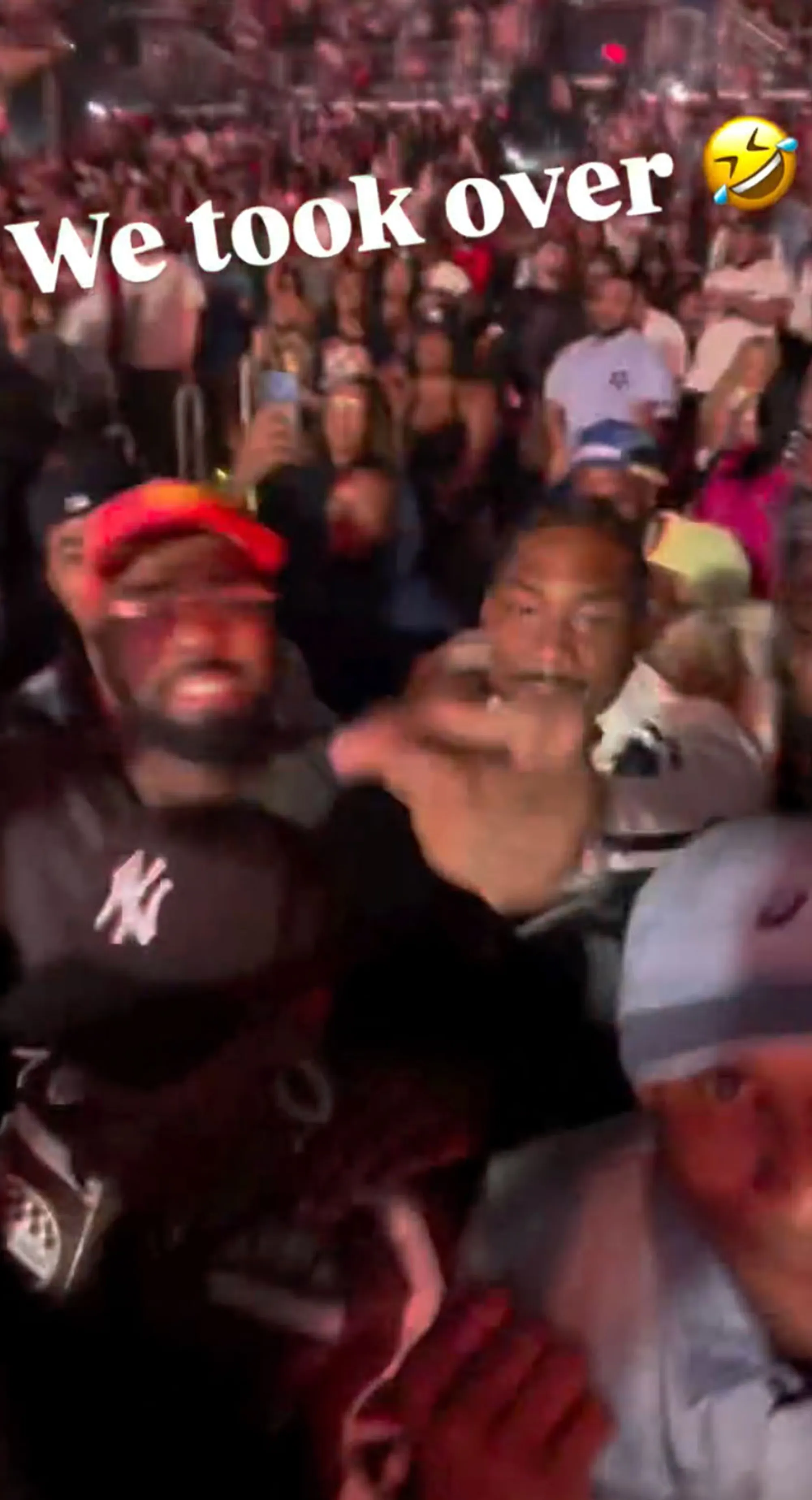 Stefon Diggs and his family at a concert.