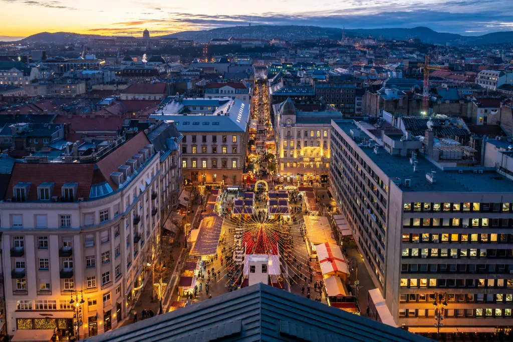 Christmas market in Budapest.