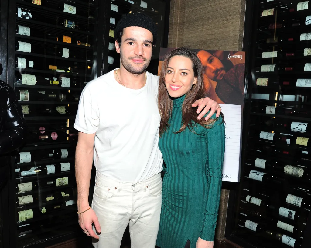 Christopher Abbott and Aubrey Plaza attending a private dinner.