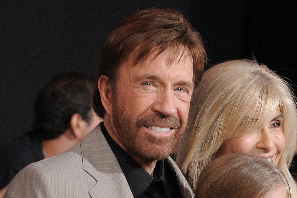 Chuck Norris smiling at the premiere of "The Expendables 2."