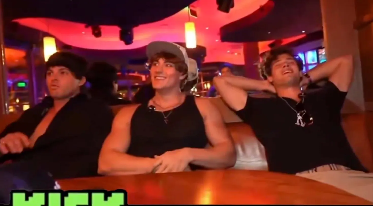 Clavicular suffering an apparent overdose while streaming live on Kick, with two other men also on screen.
