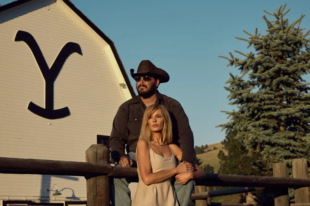 Cole Hauser as Rip Wheeler and Kelly Reilly as Beth Dutton in Yellowstone episode 513.