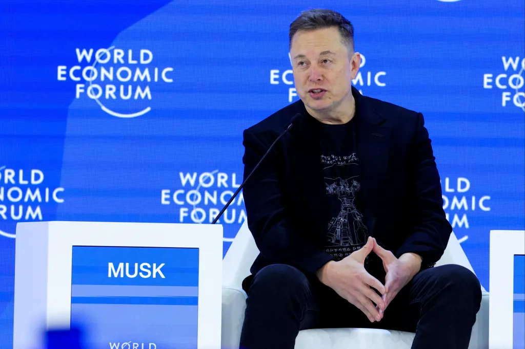 Elon Musk at the World Economic Forum.