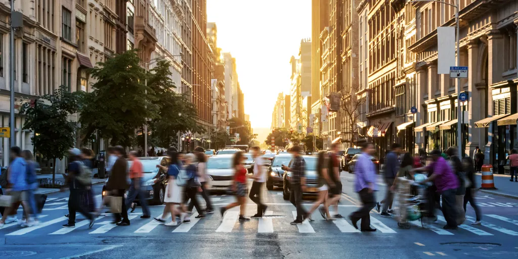 People walking in NYC. 