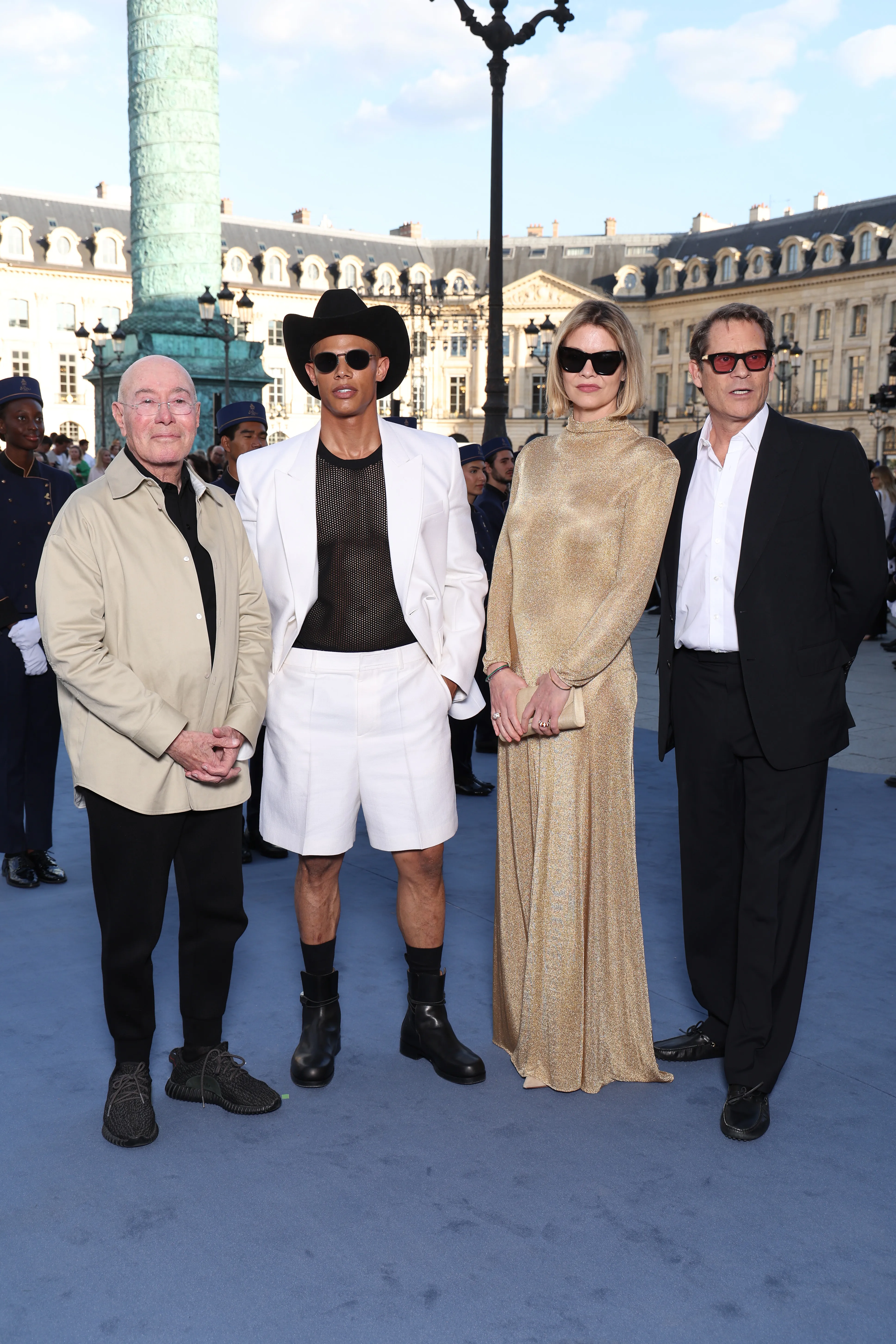 David Geffen, Donovan Michaels, Lady Jemma Mornington, and Arpad Busson attend Vogue World: Paris.