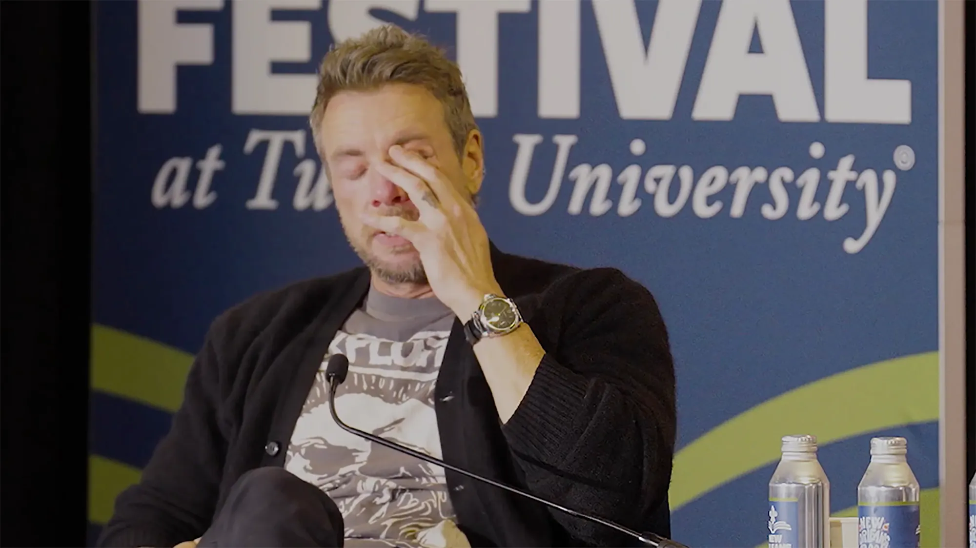 Dax Shepard crying in his interview with Anderson Cooper