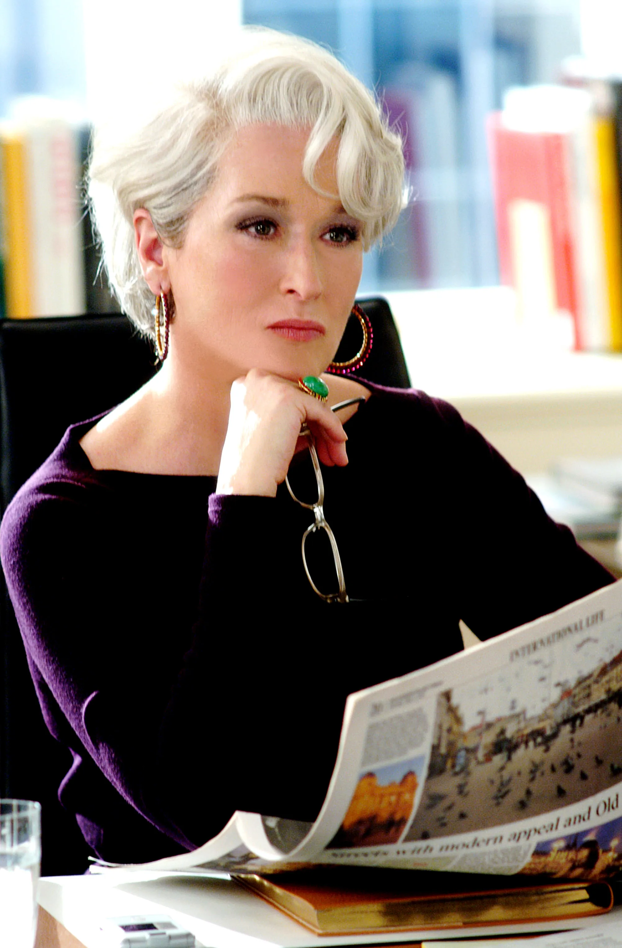 Meryl Streep as Miranda Priestly in The Devil Wears Prada.