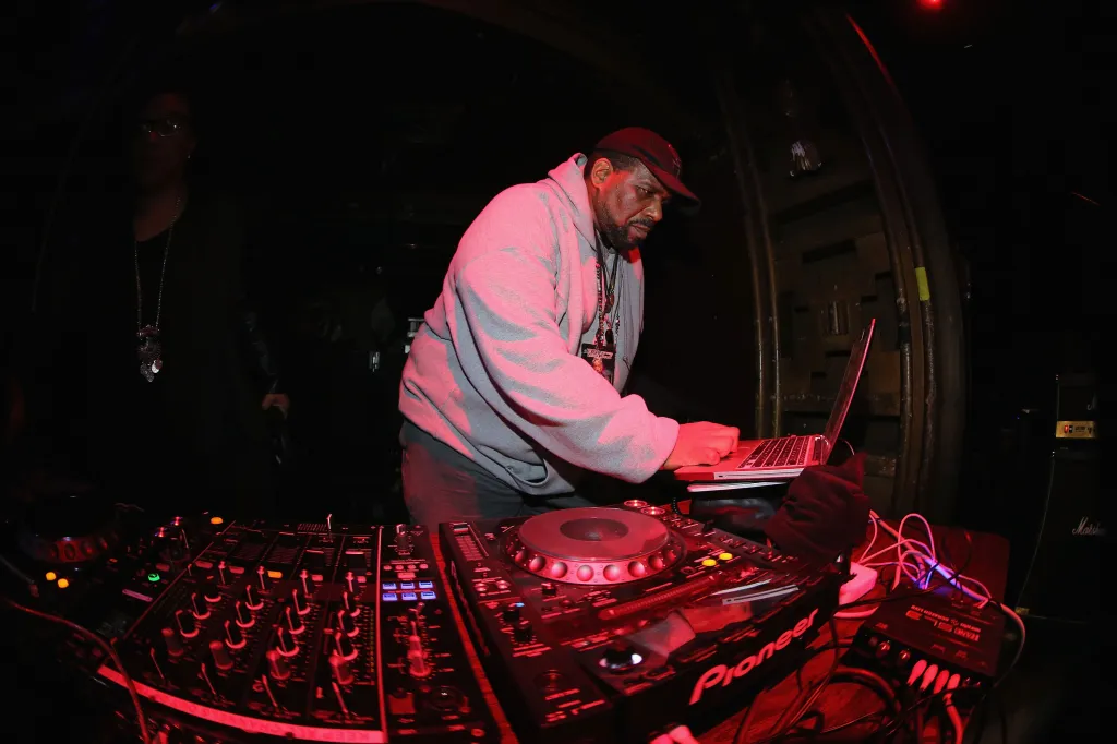 DJ Afrika Bambaata performing at the Black Rock Coalition Presents: All The Woo In The World concert.